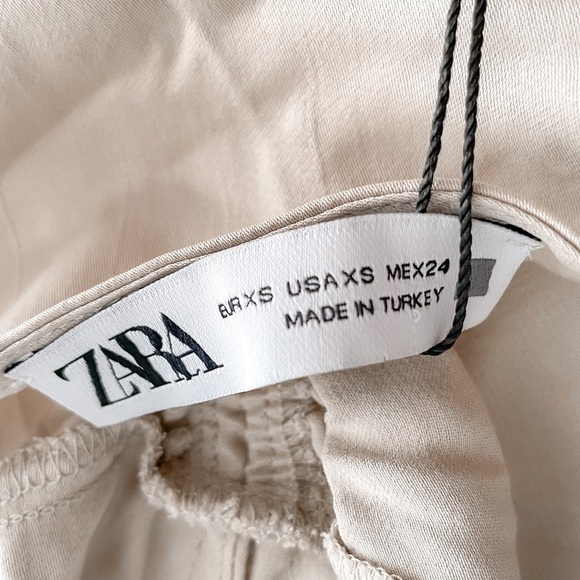 ZARA Gathered Tie Front Halter Dress - Picture 4 of 9